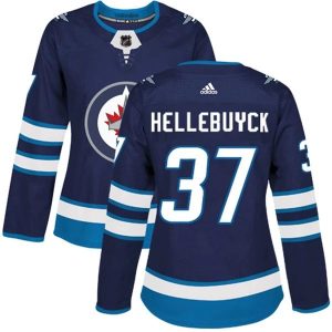 Damen Winnipeg Jets Trikot Connor Hellebuyck 37 Navy Authentic